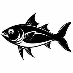 Bluefish vector silhouette black 