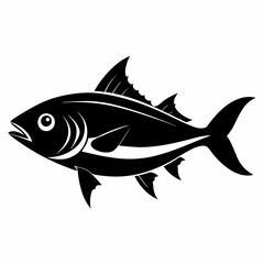 Bluefish vector silhouette black 