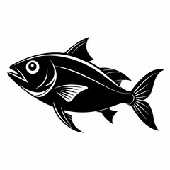 Bluefish vector silhouette black 