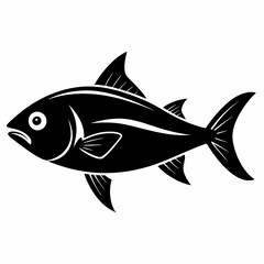 Bluefish vector silhouette black 