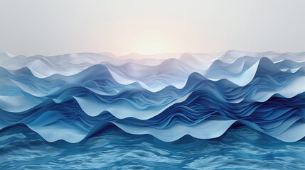 A majestic landscape of blue ocean waves crashing against snow-capped mountains under a clear summer skyA majestic landscape of blue ocean waves crashing against snow-capped mountains under a clear su