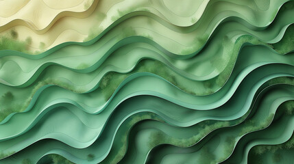 Abstract background pattern green color waves