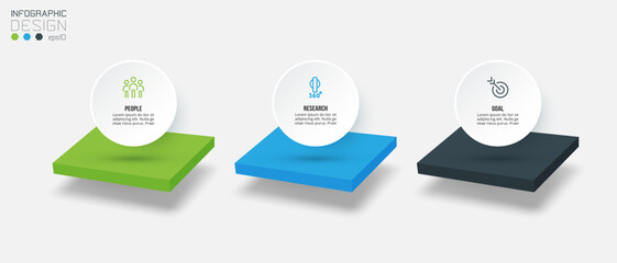 Business concept infographic template with option.
