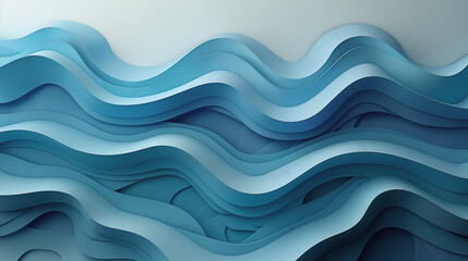 A seamless abstract background with wavy blue shapes evokes a sense of ocean waves