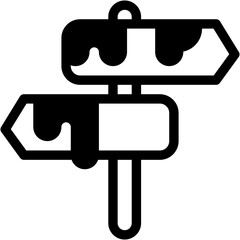 Vector Icon Signboard, Signaling, winter, Snowing, Signpost, Traffic Signal