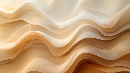 Fototapeta premium Flowing abstract waves in warm, earthy tones creating a calming and serene visual effect.