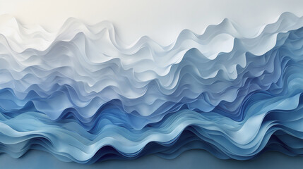 Fototapeta premium A seamless vector pattern of abstract blue waves, perfect for a summery background or decoration