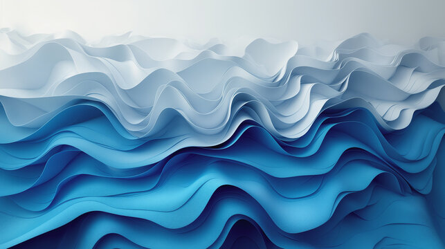 A seamless vector pattern of abstract blue waves, perfect for a summery background or ocean-themed design