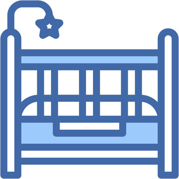 recommend clip art: Vector Icon Bassinet, Furniture, Baby Crib, Cradle, Baby Bed, Room