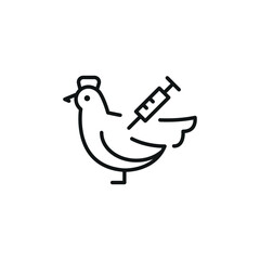 Chicken GMO Icon. Simple Chicken GMO icon for social media, app and web design. Vector illustration.