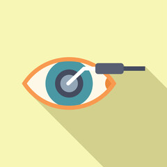 Icon of an ophthalmologist examining an eye with a medical instrument