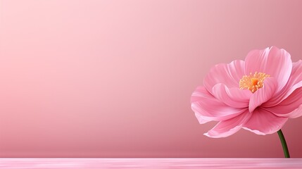 pink flower on a wooden background