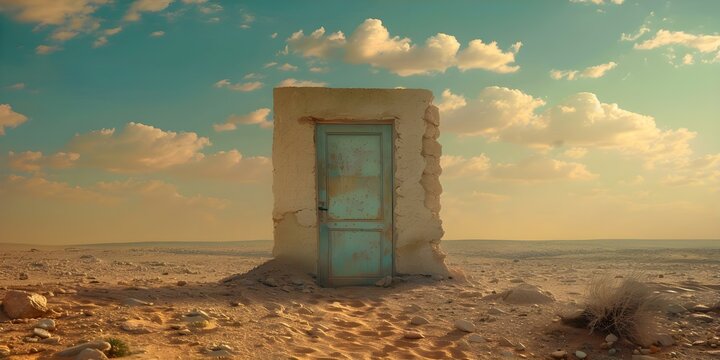 Embracing Openmindedness The Symbolism of Desert Door. Concept Desert Door, Symbolism, Openmindedness, Exploration, Meaning