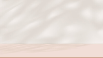 Studio Background,3d Beige Podium with Light,Shadow on White Wall and Peach floor,Backdrop interior Display Room with Stage Stand for Cosmetic product presentation,Christmas Sale,Online Shop in Autumn