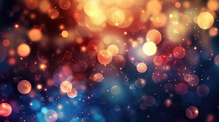 Abstract photo background with blurred chaotic lights in a dark setting