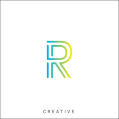 R Creative Latter Logo Design. By Custom Branding Logo. Creative Logo Design. Logo Template. Vector illustration. Modern Design. Monogram Design