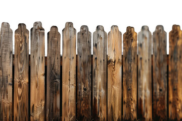 wooden fence isolated on transparent background