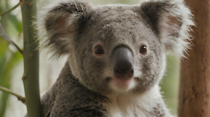 Obraz premium a koala bear that is sitting on a tree