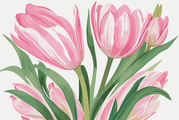 Fototapeta premium Adobe Illustrator Artwork vector watercolor painting colorful splashes on a white floral background flower leaf bouquet beautiful natural bloom graphic drawing rose pattern abstract painted