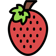 Vector Icon Strawberry, Fruit, Diet, Organic, Healthy Food, Fruits