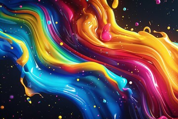 Dynamic abstract swirls of vibrant colors creating an energetic colorful artistic pattern