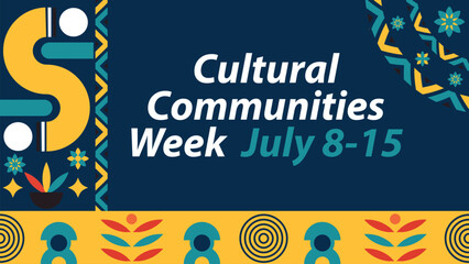 Cultural Communities Week vector banner design illustration