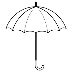 Umbrella Silhouette Vector art Illustration