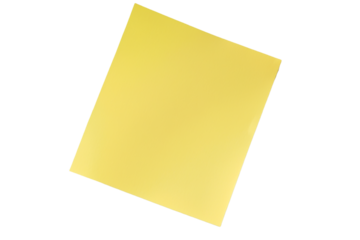 yellow sticky note isolated on transparent background