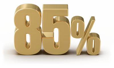 85 Percent Off Sale Gold Number 3D