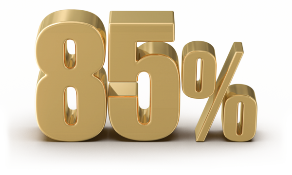 85 Percent Off Sale Gold Number 3D