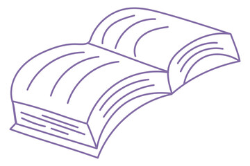 Sketche of book outlines. Symbols of lines of bookstore, library. A bunch of silhouettes of books. Hand drawn scribbles of books Library, bookstore icons.