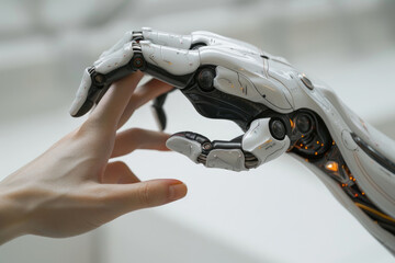 Contact between human hands and machine hands