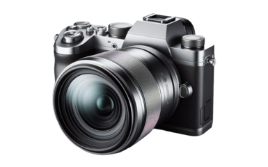 Digital camera isolated on transparent background 