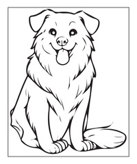 Fototapeta premium cute vector puppy coloring page ai generative