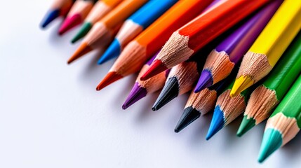 Fototapeta premium colored pencils, isolate on white background