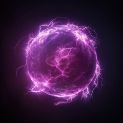 A circle glowing orb with a lot of sparks surrounding it