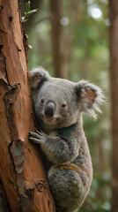 Fototapeta premium a koala bear that is sitting on a tree