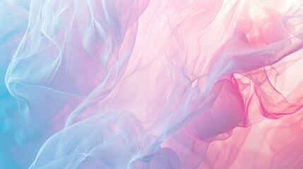 Abstract background featuring soft pastel smoke in shades of pink and blue, creating a dreamy and ethereal effect.