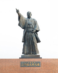Fototapeta premium 岩崎弥太郎の銅像（長崎県高島町）