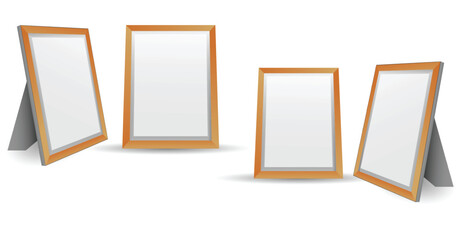 Fototapeta premium Wooden Frame Display. 3D Illustration