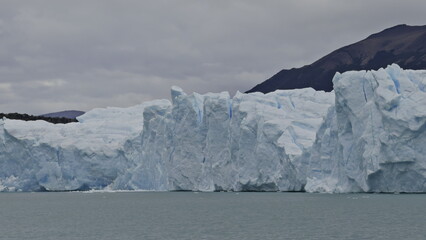 Majestic Perito Moreno Glacier Ice Walls from a Boat