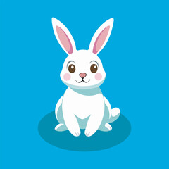 Cute Cartoon Bunny Vector Illustration.