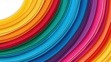 Vibrant abstract rainbow circle wave design for captivating visuals.