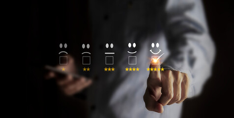 Customers rate service provider satisfaction through the application. The service experience in the online application will assess the quality of the service.	