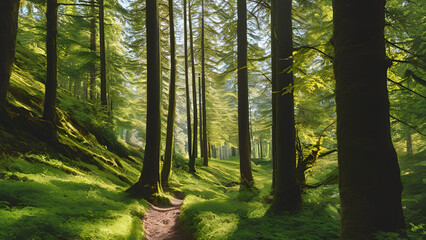 Obraz premium Peaceful rainforest with no problems