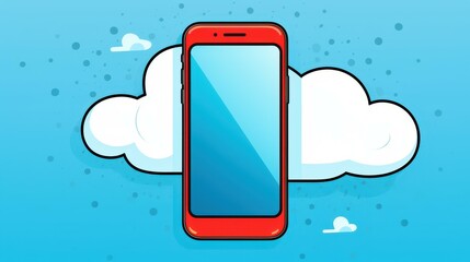 Engage with your audience through captivating content and cuttingedge technology with a speech bubble and smartphone design.