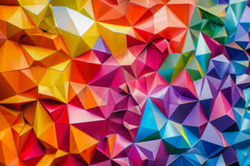 Fototapeta premium Abstract Colorful Triangular Geometric Pattern