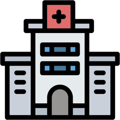 Vector Icon Clinic, Hospital, Medical, Health Clinic, Healthcare, Building