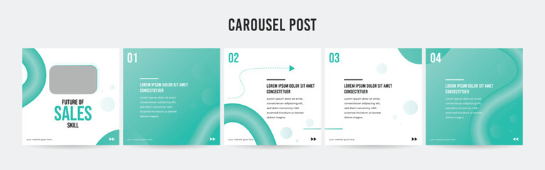 Editable Instagram Carousel Post Layout Set, Social Media Marketing microblog template design, tips & tricks linkedin post template, eps 10.