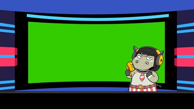 Sports Event Host and Program Presenter Animation